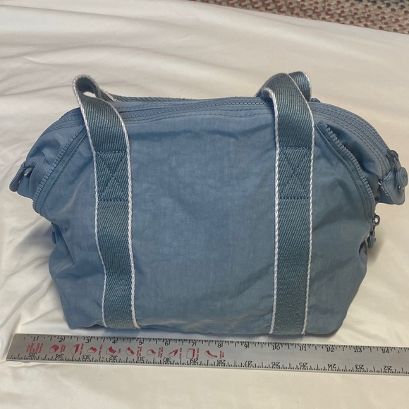 Kipling Blueish green Tote with White Trim - Picture 4 of 16